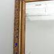 Golden antique mirror with leaf and bright king blue