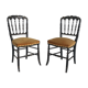 Pair of Napoleon III chairs called "Chiavari" in blackened wood