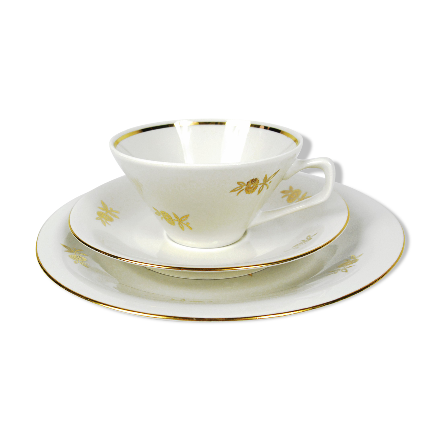 Porcelain breakfast set, Chodziez, Poland, 1950s