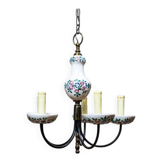 Faience Pendant Lamp, 1960s