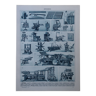 Lithographie originale sur l'imprimerie