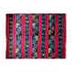 Romanian wool rug, red background with delicate colourful flowers