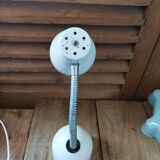 White bedside desk lamp
