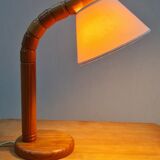 Scandinavian articulated pine lamp