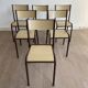 Lot de 6 chaises industrielles 1980
