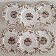 6 assiettes terre de fer Longwy