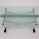 Table basse ou salle à manger Desalto Glass Elevator des années 1990, Italie