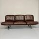 De Sede DS31 vintage leather 3-seater canapé banquette from the 1970s.
