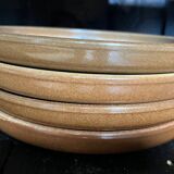 Lot de 4 assiettes  plates grès vintage