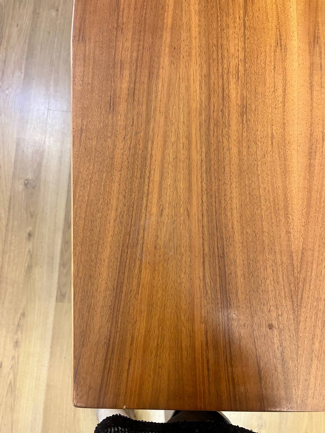 Scandinavian extendable dining table attributed to Axel Christensen.