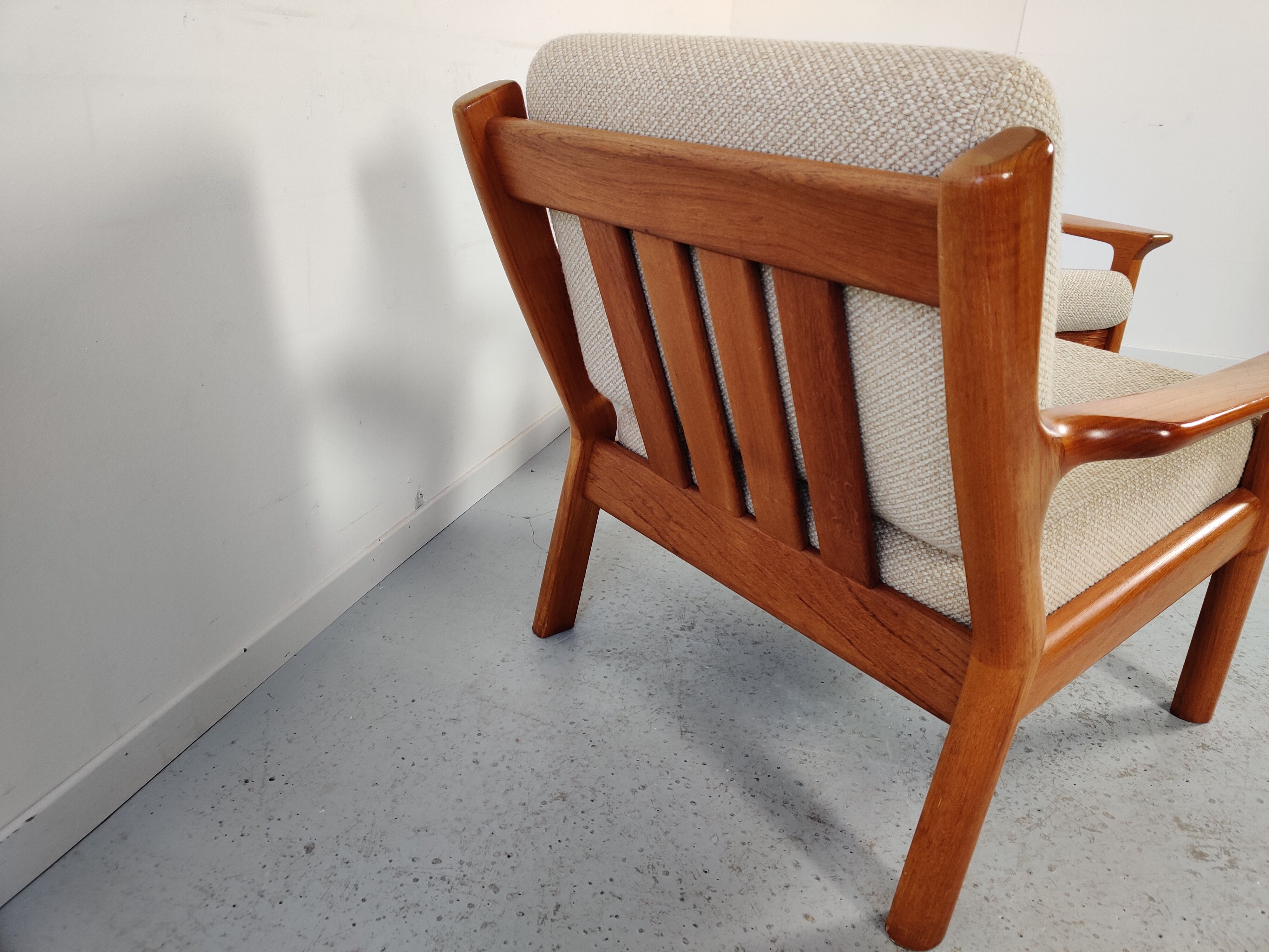 Juul Kristensen teak armchair pair for Glostrup, Denmark 60s