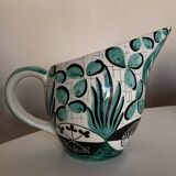 Mid century ceramic pitcher Deruta 1960 Umbria Italy