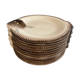 Set de 12 assiettes barbotine poisson Longwy