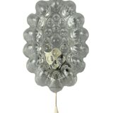 60s 70s wall lamp made of glass & metal bubble wall sconce space age design