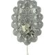 60s 70s wall lamp made of glass & metal bubble wall sconce space age design
