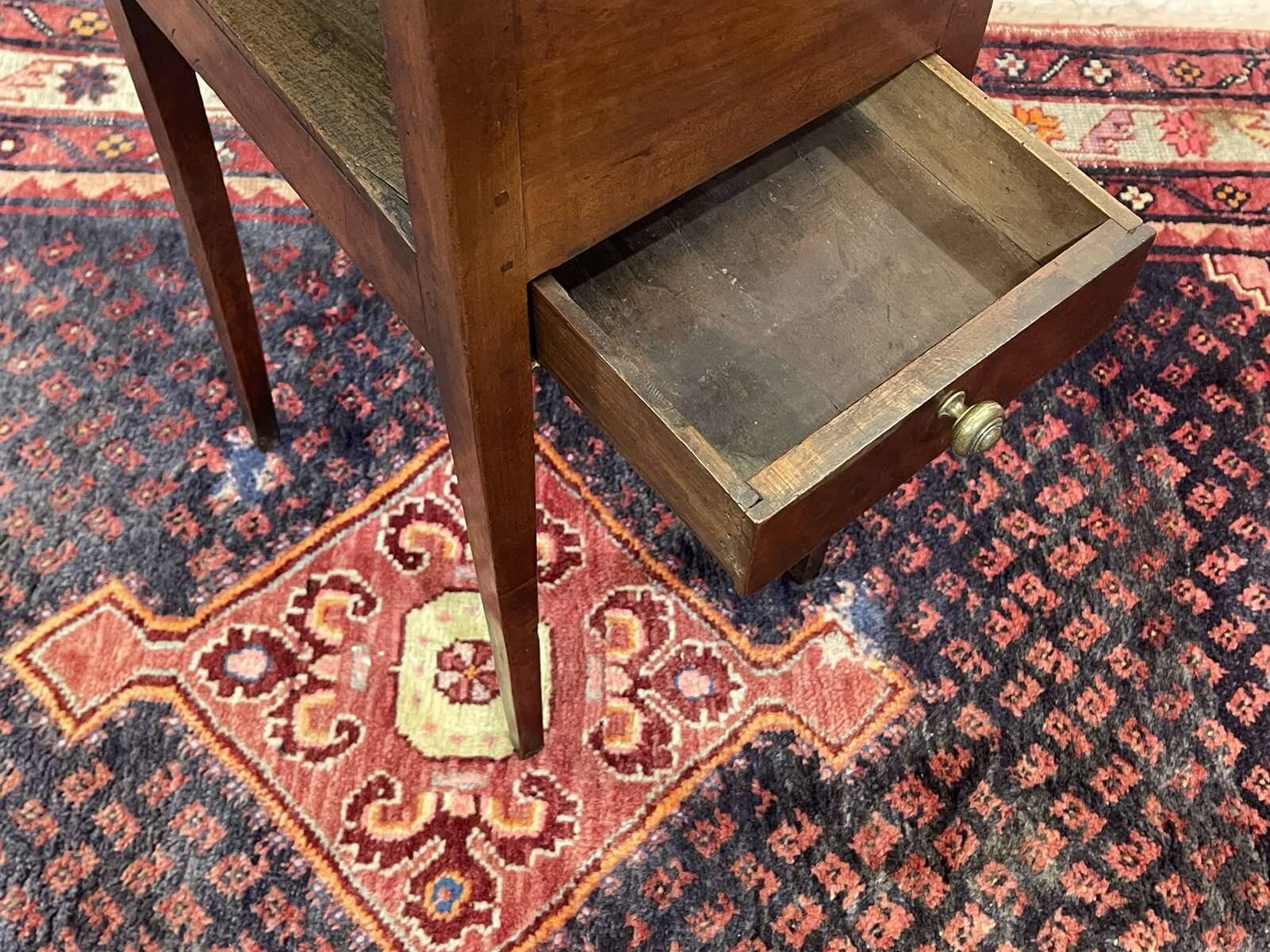 Early 19th century cherrywood bedside table