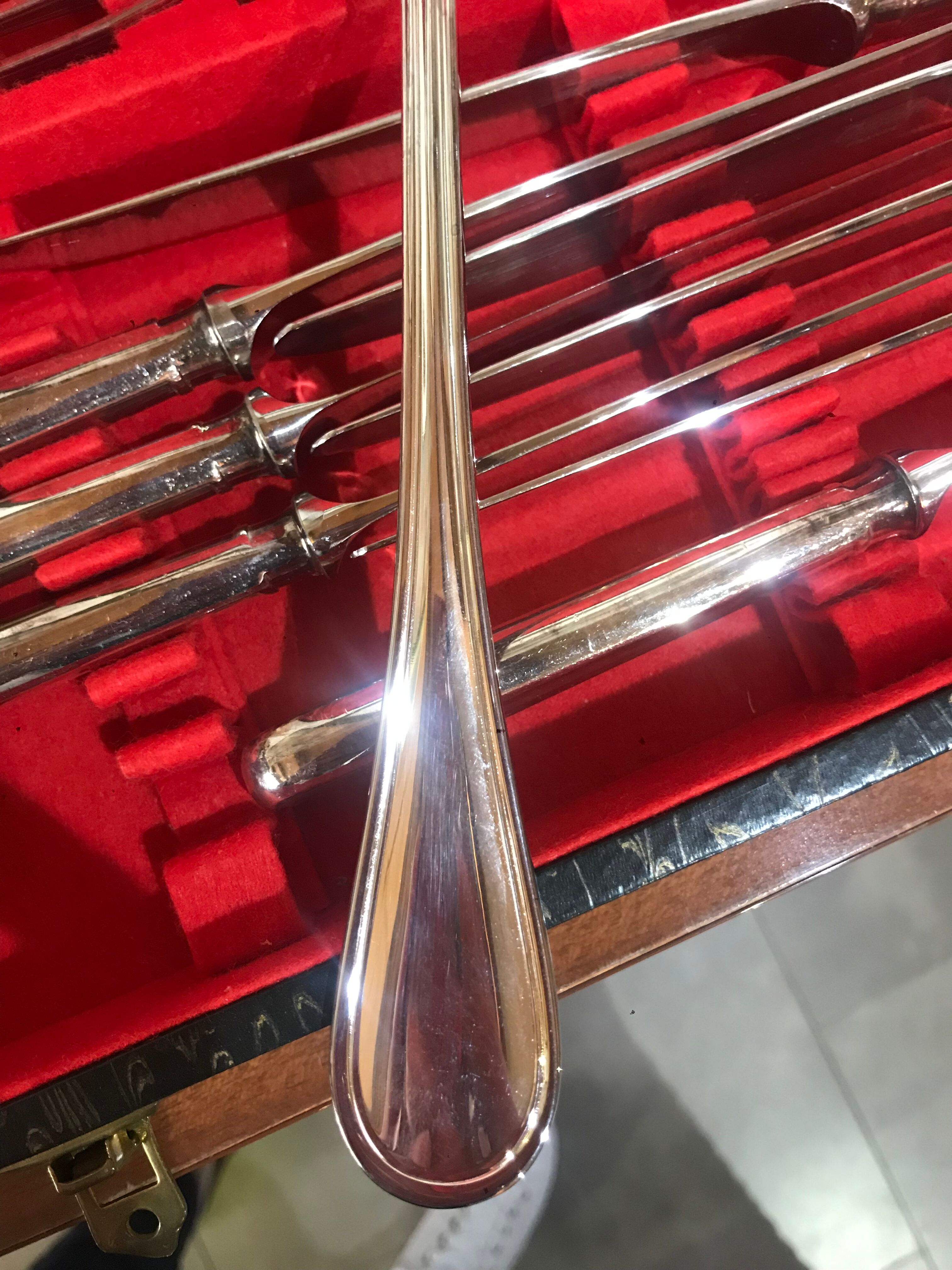 Set Christofle silver metal