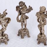 Set of three musician cherubs in cast lead - period: 20th century