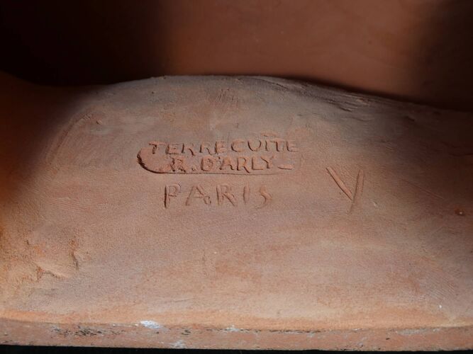 Buste en terre cuite de Beethoven signé R.d'arly paris