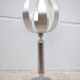 Vintage lamp, table lamp, chrome lamp with brushed steel blades, flower lamp, design lamp