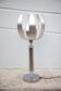 Vintage lamp, table lamp, chrome lamp with brushed steel blades, flower lamp, design lamp