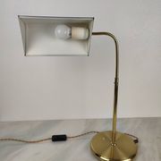 Lampe de Bureau Ajustable en Laiton Doré – Design Allemand, Années 70