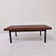 Banc en bois à lattes italien / table basse, 20e siècle