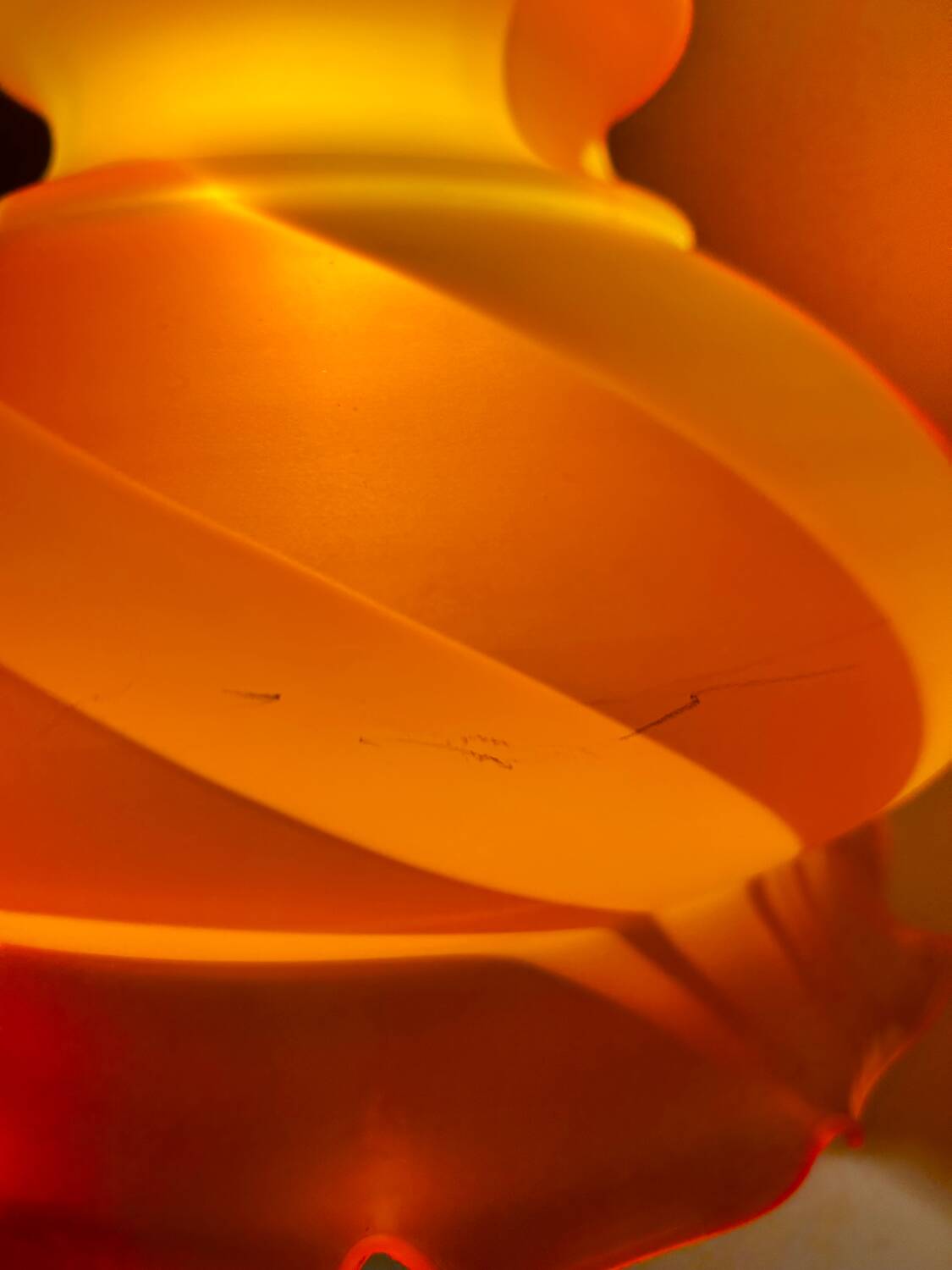 Lustre Murano orange années 70