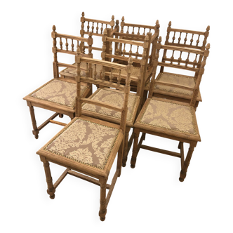 Set of 8 Henri II style chairs