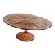 Cake dish on pink foot