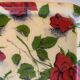 Vintage fiberglass tray 60's floral pink pattern
