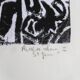 Original signed black and white abstract screenprint