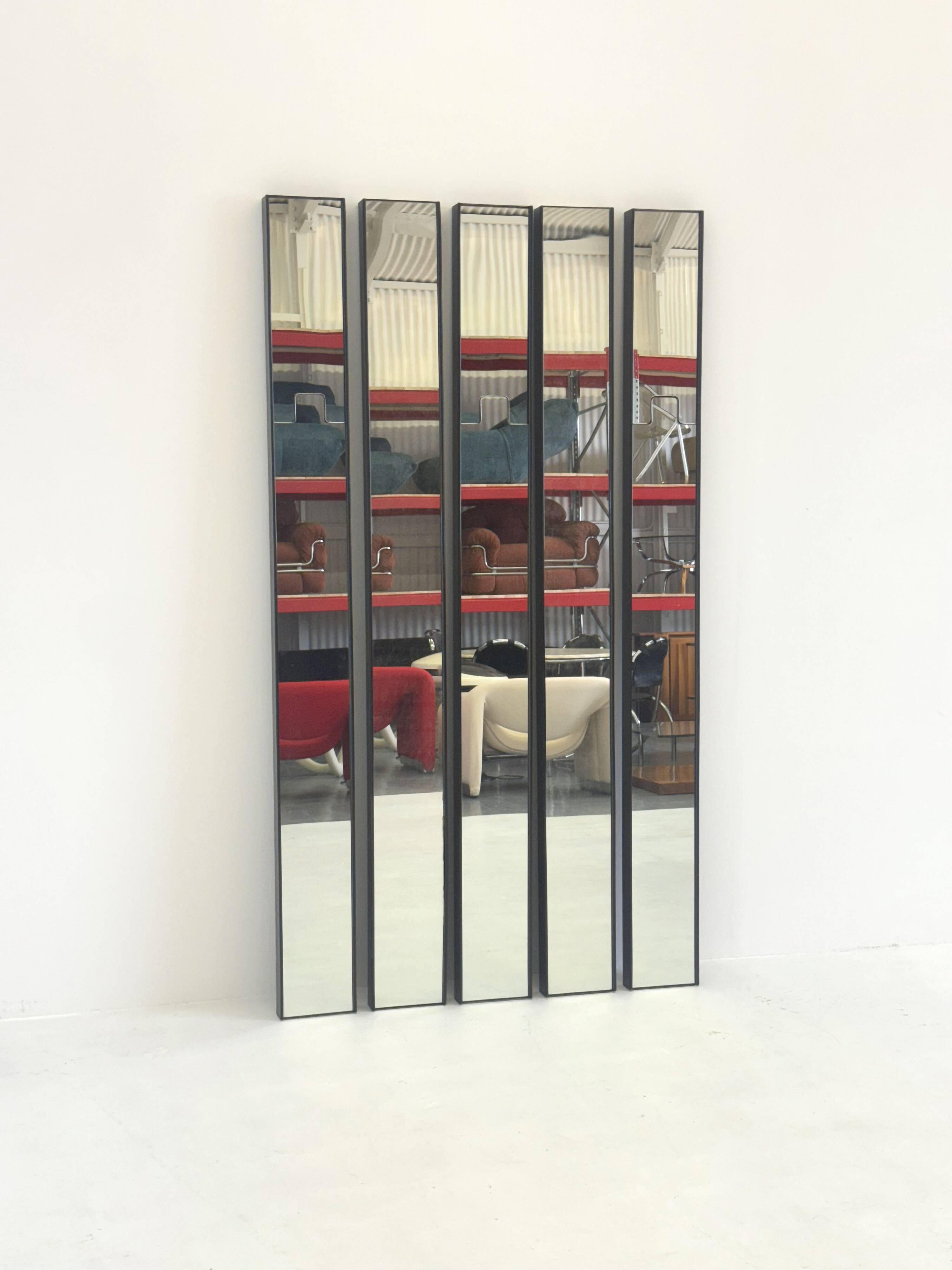 Set of 5 Gronda mirrors by Luciano Bertoncini for Elco