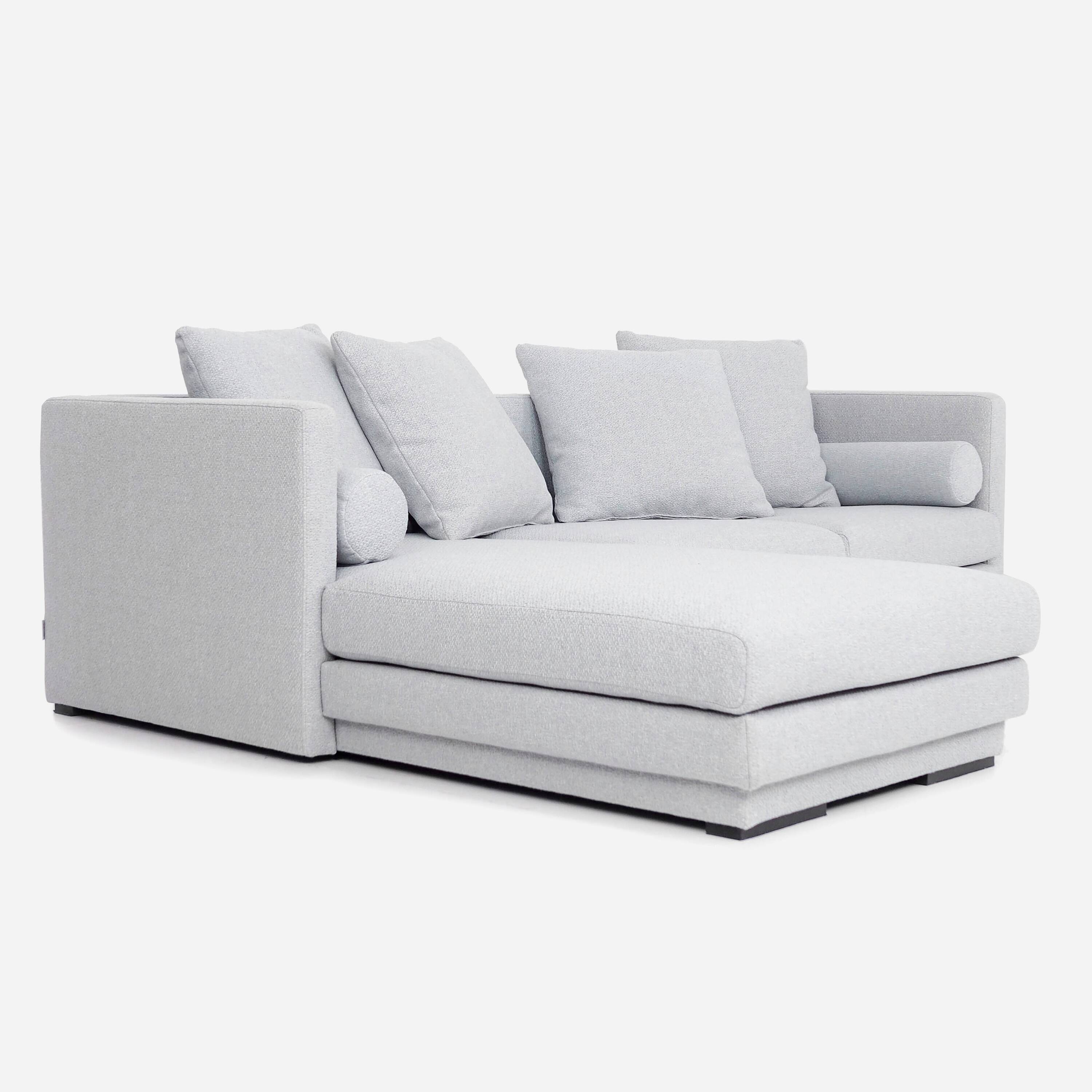 Canapé d'angle MALMO gris souris, design scandinave