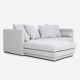 Canapé d'angle MALMO gris souris, design scandinave
