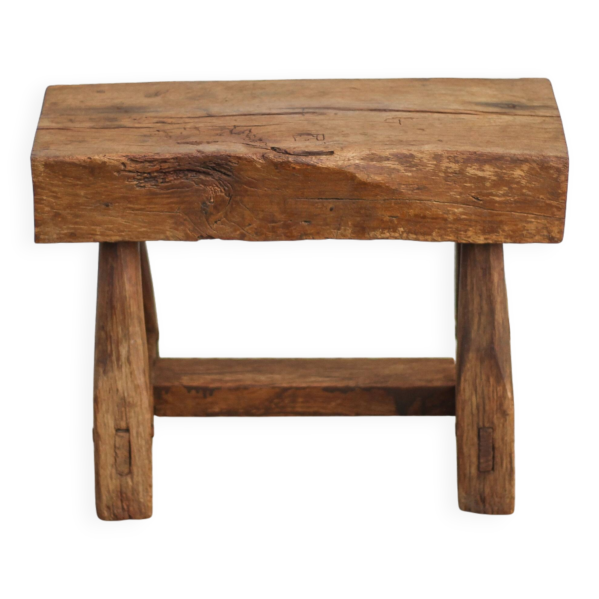 Vintage stool, wooden stool, antique stool, plant stand, small bench