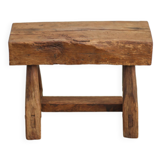 Vintage stool, wooden stool, antique stool, plant stand, small bench
