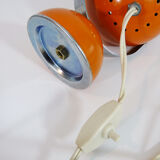 Orange eyeball desk lamp, orientable globe. Year 60 70