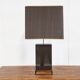 Vintage lacquered and brass table lamp, 1970s