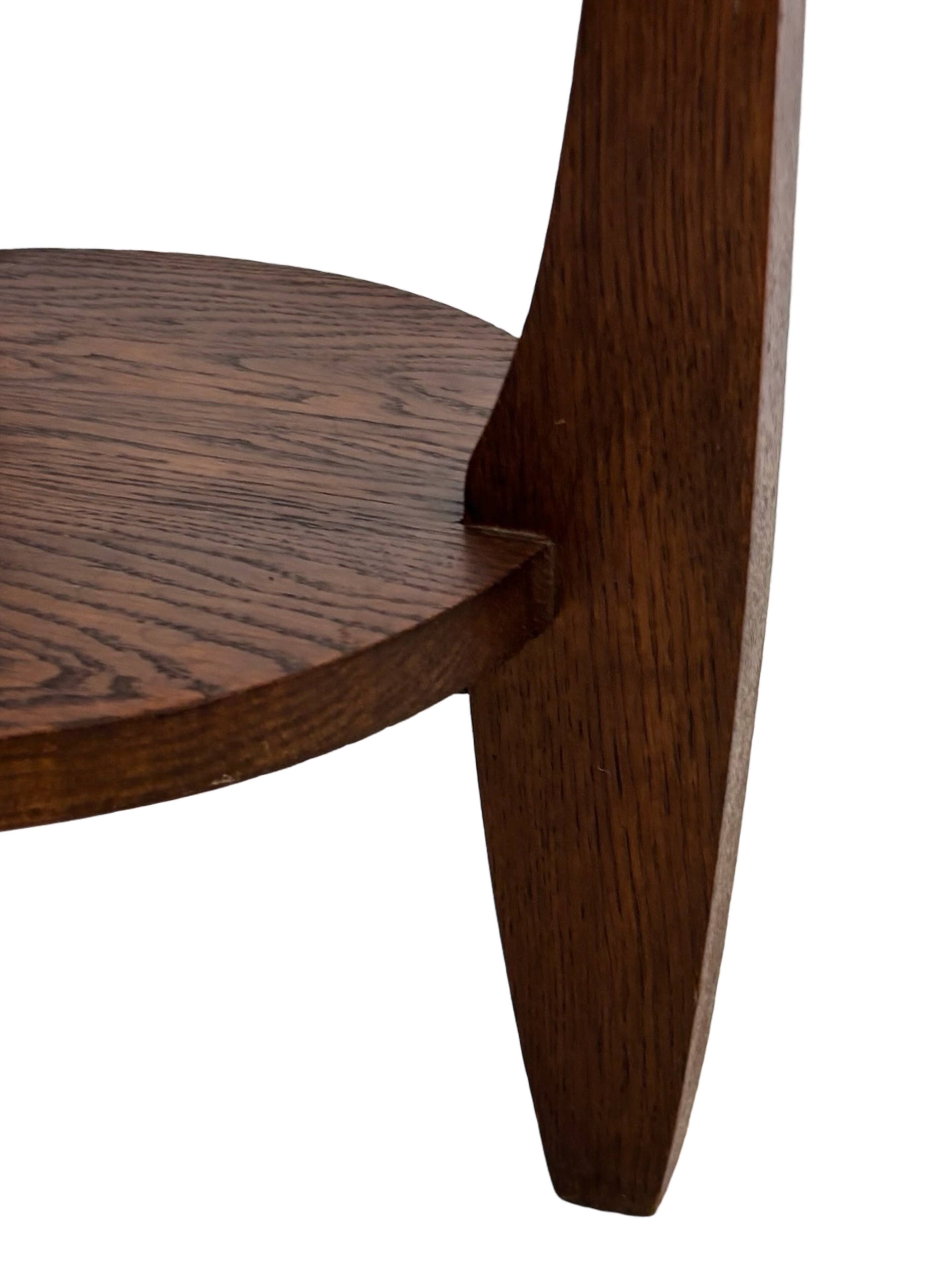 Art Deco Side Table Plant Table Oak 1950s Design