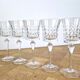 5 crystal stem glasses from Arques model Lady Diamond
