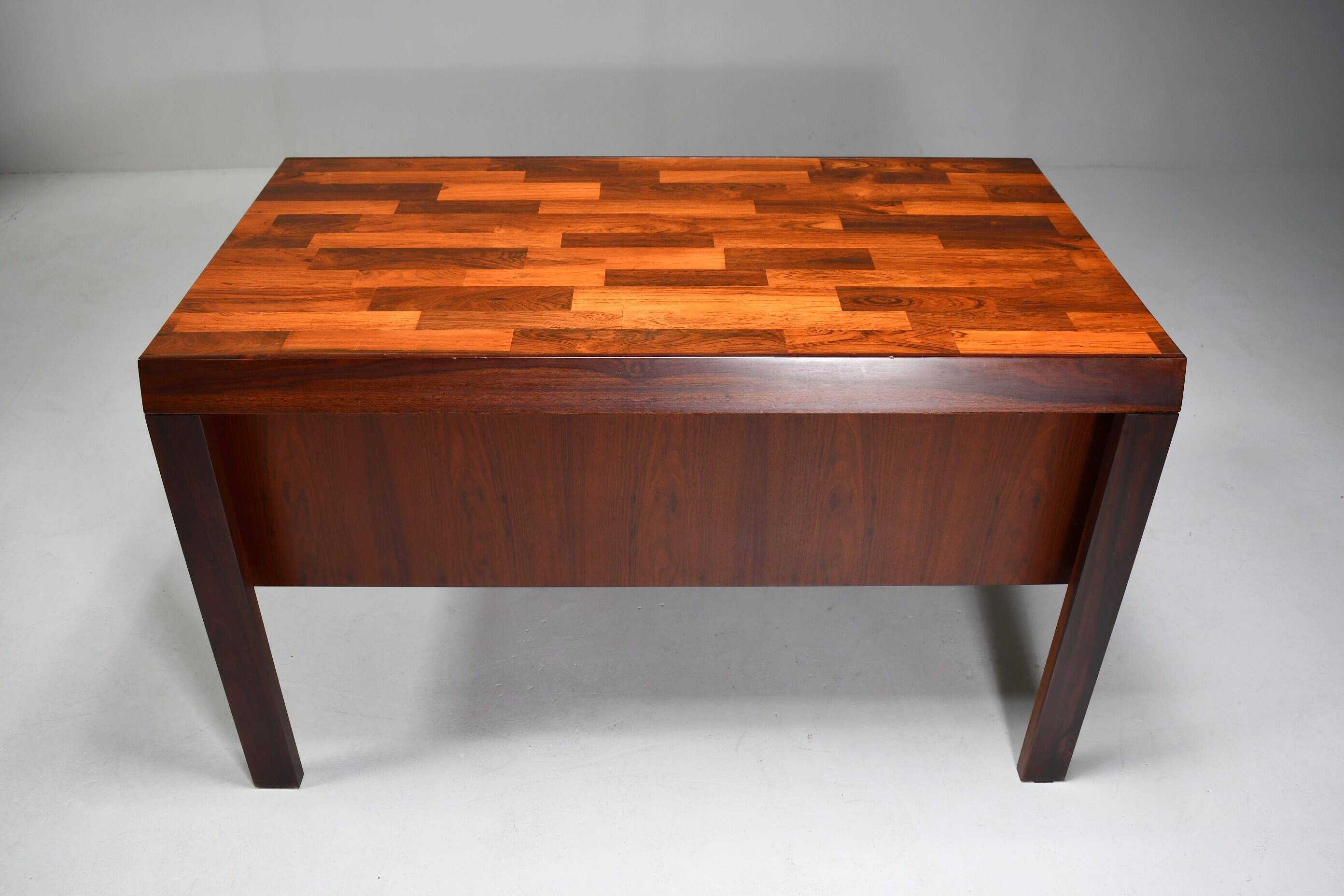 Rosewood desk by Jean Gillon for Italma. Brazil 1970s.