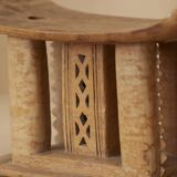 African Ashanti monoxyl stool in solid wood circa 1950
