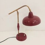 Table lamp 60s red metal