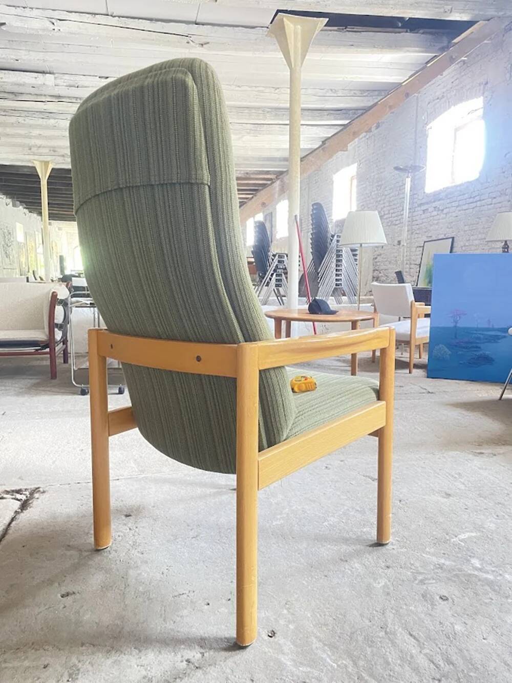 Scandinavian high-back lounge chair