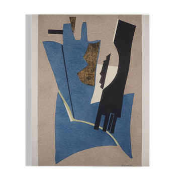 Alberto magnelli : composition abstraite - lithographie signée