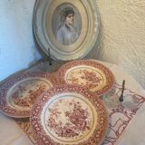 Set of 3 Staffordshire ironstone dinner plates