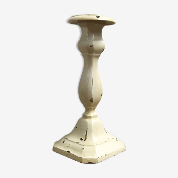 Skated brass candlestick