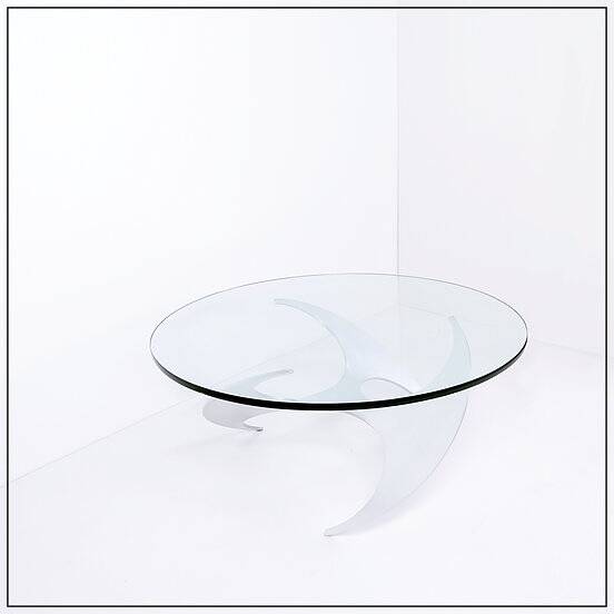 Knut Hesterberg for Ronald Schmitt Aluminum "Propeller" Coffee Table