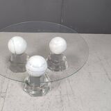 Marble sphere coffee table by Roche Bobois, 1980s
